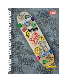 imagem principal do produto Caderno Espiral Capa Dura 1/4 Zoom+ Masculino 96 Folhas