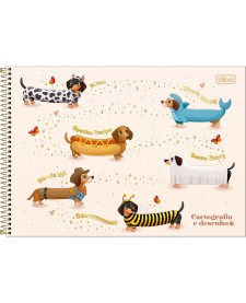 imagem principal do produto Caderno Espiral Capa Dura Cartografia Brownie 80 Folhas