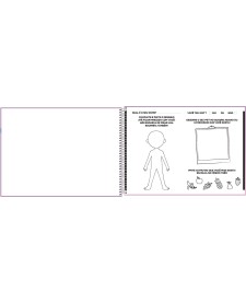 imagem de detalhe produto Caderno Espiral Capa Dura Cartografia e Desenho Kids Feminino 48 Folhas