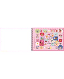 imagem de detalhe produto Caderno Espiral Capa Dura Cartografia e Desenho Milimetrado Holly 80 Folhas