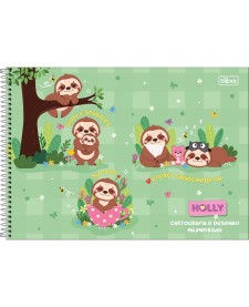 imagem principal do produto Caderno Espiral Capa Dura Cartografia e Desenho Milimetrado Holly 80 Folhas