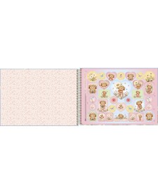 imagem de detalhe produto Caderno Espiral Capa Dura Cartografia Love Bears 80 Folhas
