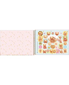 imagem de detalhe produto Caderno Espiral Capa Dura Cartografia Love Bears 80 Folhas