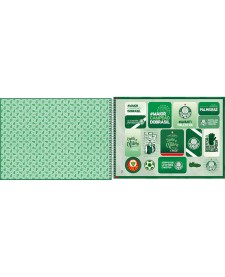 imagem de detalhe produto Caderno Espiral Capa Dura Cartografia Palmeiras 80 Folhas