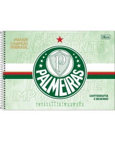 imagem principal do produto Caderno Espiral Capa Dura Cartografia Palmeiras 80F