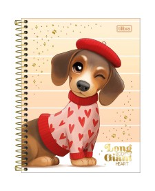 imagem principal do produto Caderno Espiral Capa Dura Colegial 1 Matéria Brownie 60 Folhas