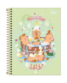 imagem principal do produto Caderno Espiral Capa Dura Colegial 1 Matéria Capyclub 60 Folhas