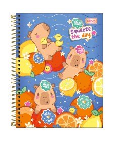 imagem principal do produto Caderno Espiral Capa Dura Colegial 1 Matéria Capyclub 60 Folhas