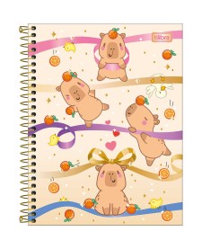 imagem principal do produto Caderno Espiral Capa Dura Colegial 1 Matéria Capyclub 60 Folhas