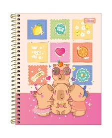 imagem principal do produto Caderno Espiral Capa Dura Colegial 1 Matéria Capyclub 60 Folhas