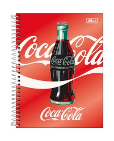 imagem principal do produto Caderno Espiral Capa Dura Colegial 1 Matéria Coca-Cola 80 Folhas