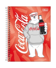 imagem principal do produto Caderno Espiral Capa Dura Colegial 1 Matéria Coca-Cola 80 Folhas