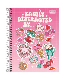 imagem principal do produto Caderno Espiral Capa Dura Colegial 1 Matéria D+ 96 Folhas