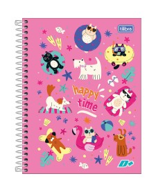 imagem principal do produto Caderno Espiral Capa Dura Colegial 1 Matéria D+ 96 Folhas