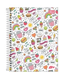 imagem principal do produto Caderno Espiral Capa Dura Colegial 1 Matéria D+ 96 Folhas