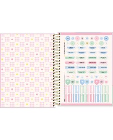 imagem de detalhe produto Caderno Espiral Capa Dura Colegial 1 Matéria Happy 80 Folhas