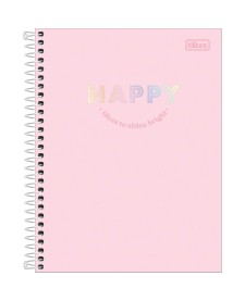 imagem principal do produto Caderno Espiral Capa Dura Colegial 1 Matéria Happy 80 Folhas