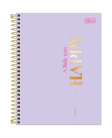 imagem principal do produto Caderno Espiral Capa Dura Colegial 1 Matéria Happy 80 Folhas