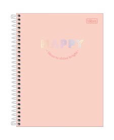 imagem principal do produto Caderno Espiral Capa Dura Colegial 1 Matéria Happy 80 Folhas