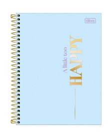 imagem principal do produto Caderno Espiral Capa Dura Colegial 1 Matéria Happy 80 Folhas