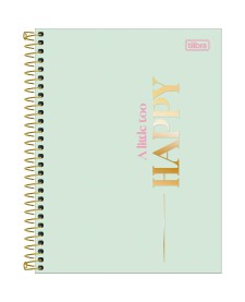 imagem principal do produto Caderno Espiral Capa Dura Colegial 1 Matéria Happy 80 Folhas