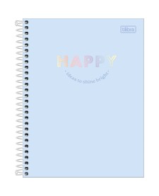 imagem principal do produto Caderno Espiral Capa Dura Colegial 1 Matéria Happy 80 Folhas