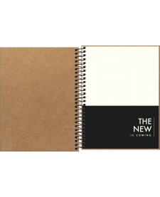 imagem de detalhe produto Caderno Espiral Capa Dura Colegial 1 Matéria Kraftwork 80 Folhas