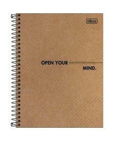 imagem principal do produto Caderno Espiral Capa Dura Colegial 1 Matéria Kraftwork 80 Folhas