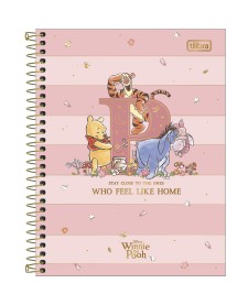 imagem principal do produto Caderno Espiral Capa Dura Colegial 1 Matéria Pooh 80 Folhas