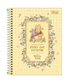 imagem principal do produto Caderno Espiral Capa Dura Colegial 1 Matéria Pooh 80 Folhas