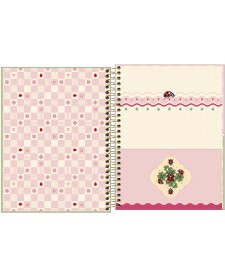 imagem de detalhe produto Caderno Espiral Capa Dura Colegial 1 Matéria Scarlet 80 Folhas