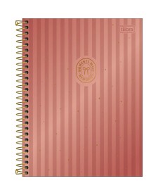 imagem principal do produto Caderno Espiral Capa Dura Colegial 1 Matéria West Village Metalizado 80 Folhas