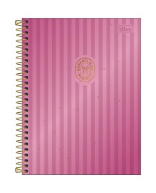 imagem principal do produto Caderno Espiral Capa Dura Colegial 1 Matéria West Village Metalizado 80 Folhas