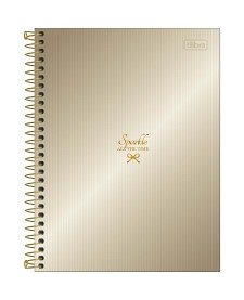 imagem principal do produto Caderno Espiral Capa Dura Colegial 1 Matéria West Village Metalizado 80 Folhas