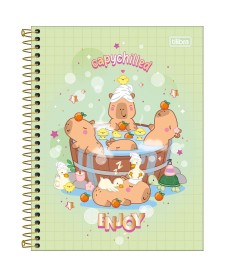 imagem principal do produto Caderno Espiral Capa Dura Colegial 10 Matérias Capyclub 120 Folhas