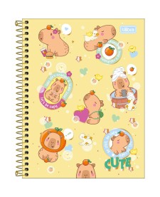 imagem principal do produto Caderno Espiral Capa Dura Colegial 10 Matérias Capyclub 120 Folhas