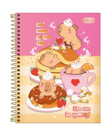 imagem principal do produto Caderno Espiral Capa Dura Colegial 10 Matérias Capyclub 120 Folhas