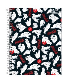 imagem principal do produto Caderno Espiral Capa Dura Colegial 10 Matérias Coca-Cola 160 Folhas