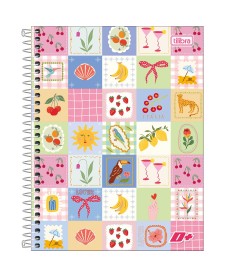 imagem principal do produto Caderno Espiral Capa Dura Colegial 10 Matérias D+ 200 Folhas