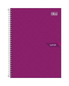 imagem principal do produto Caderno Espiral Capa Dura Colegial 10 Matérias Lunix 160 Folhas