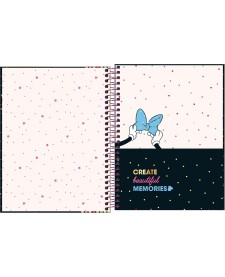 imagem de detalhe produto Caderno Espiral Capa Dura Colegial 10 Matérias Minnie 160 Folhas