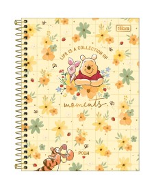 imagem principal do produto Caderno Espiral Capa Dura Colegial 10 Matérias Pooh 160 Folhas