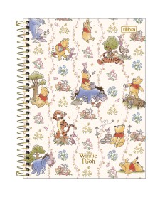 imagem principal do produto Caderno Espiral Capa Dura Colegial 10 Matérias Pooh 160 Folhas