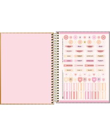 imagem de detalhe produto Caderno Espiral Capa Dura Colegial 10 Matérias West Village Metalizado 160 Folhas