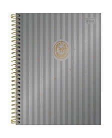 imagem principal do produto Caderno Espiral Capa Dura Colegial 10 Matérias West Village Metalizado 160 Folhas