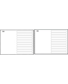 imagem de detalhe produto Caderno Espiral Capa Dura Meia Pauta Ampliada Tilibra Neuro 40 Folhas