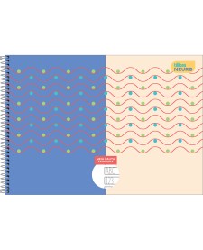 imagem principal do produto Caderno Espiral Capa Dura Meia Pauta Ampliada Tilibra Neuro 40 Folhas