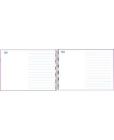 imagem de detalhe produto Caderno Espiral Capa Dura Meia Pauta Kids Feminino 40 Folhas
