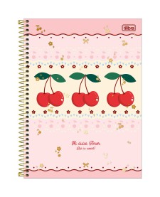 imagem principal do produto Caderno Espiral Capa Dura Universitário 1 Matéria Amarena 80 Folhas