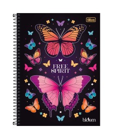 imagem principal do produto Caderno Espiral Capa Dura Universitário 1 Matéria Bloom 80 Folhas